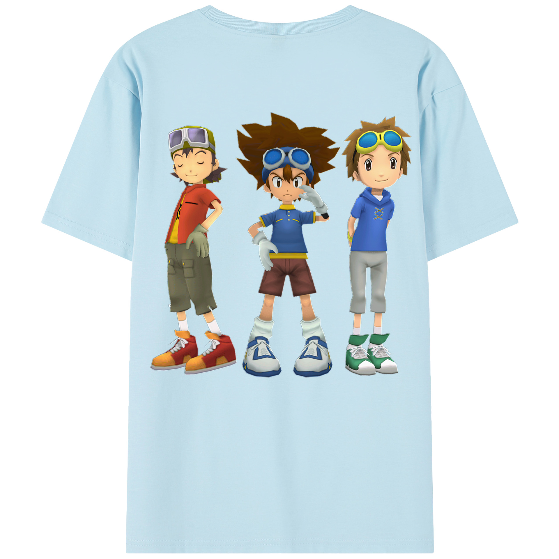 （画像用） Digimon デジタルモンスター/デジモン 綿100％半袖Tシャツ（背面プリント）